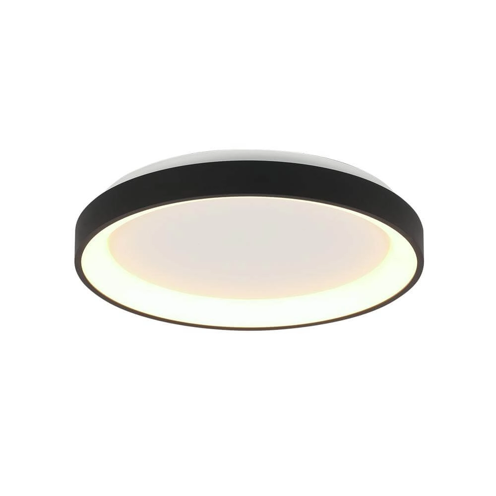 Plafonnier Ringlede design noir Ø 28cm