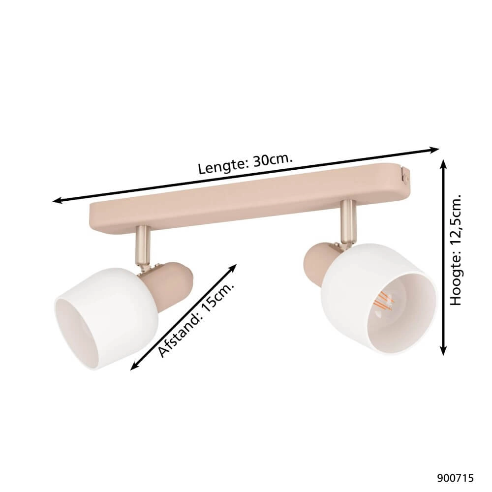Spot en saillie Japandi Corato 2 lumières Eglo 9008606262120