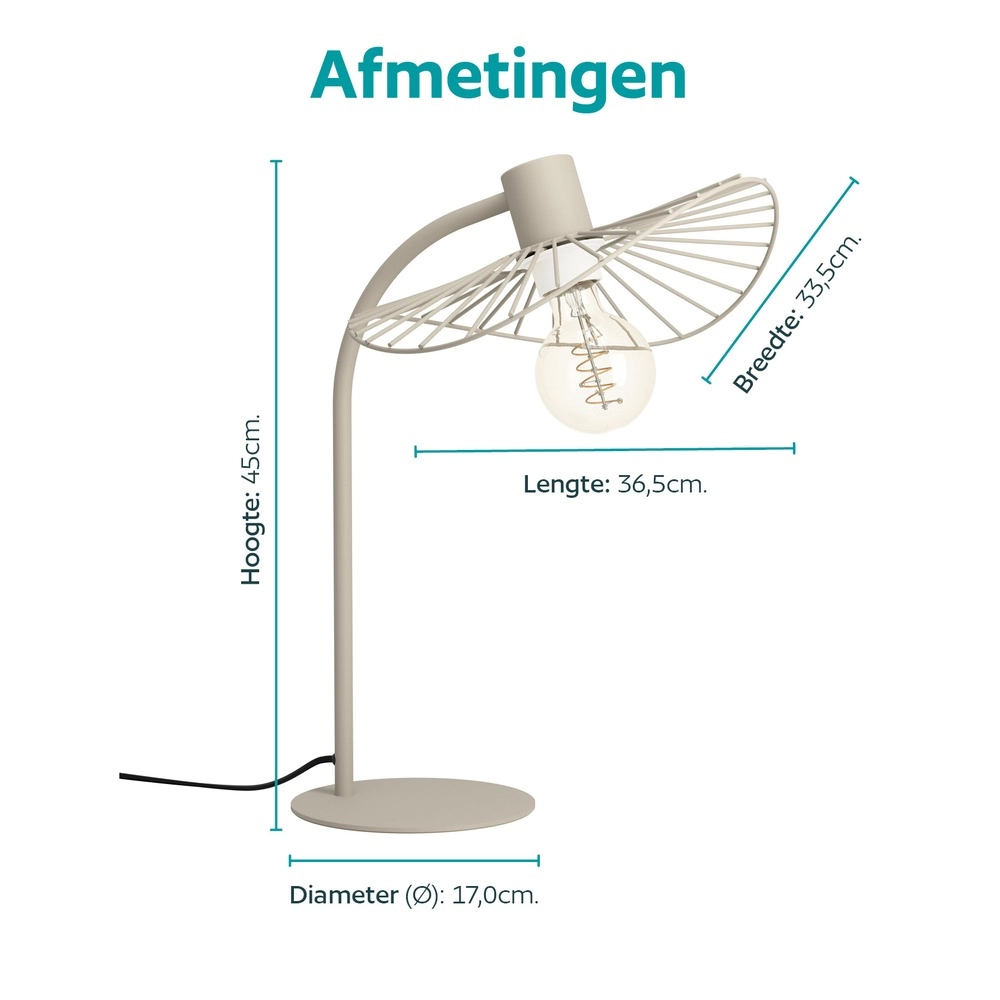 Lampe de table de conception Arroturas brun sable Eglo 9008606406159