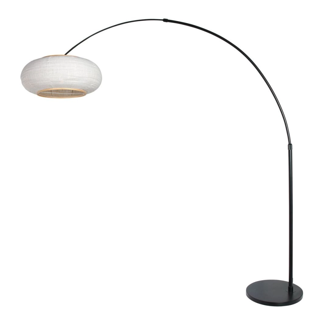 Lampe à arc noir Silva Alba avec capuche blanche Steinhauer 8712746185867