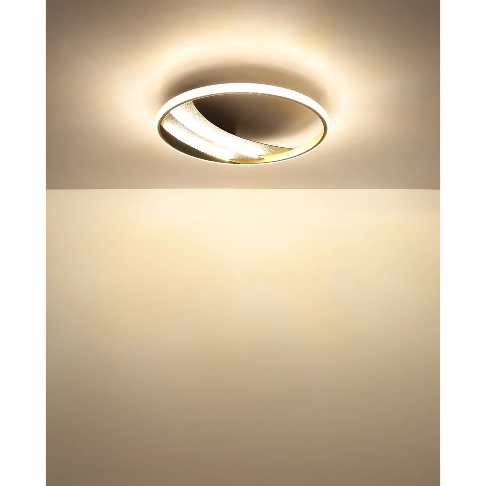 Lampe de plafond unique Constance noir avec or Ø 41cm Globo 9007371566846