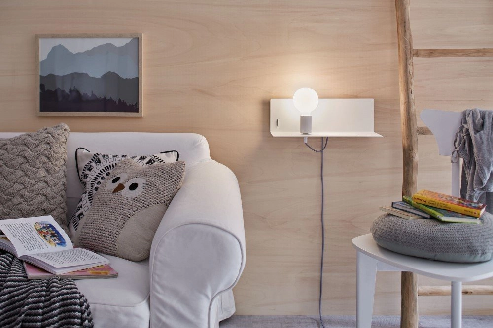 Lampe de chevet de chambre Devara USB Paulmann 4000870789155