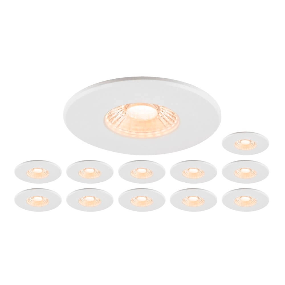 Lot de 12 spots encastrables Multix IP65 - blanc - LED Lot de 12 spots encastrables Multix IP65 - blanc - LED