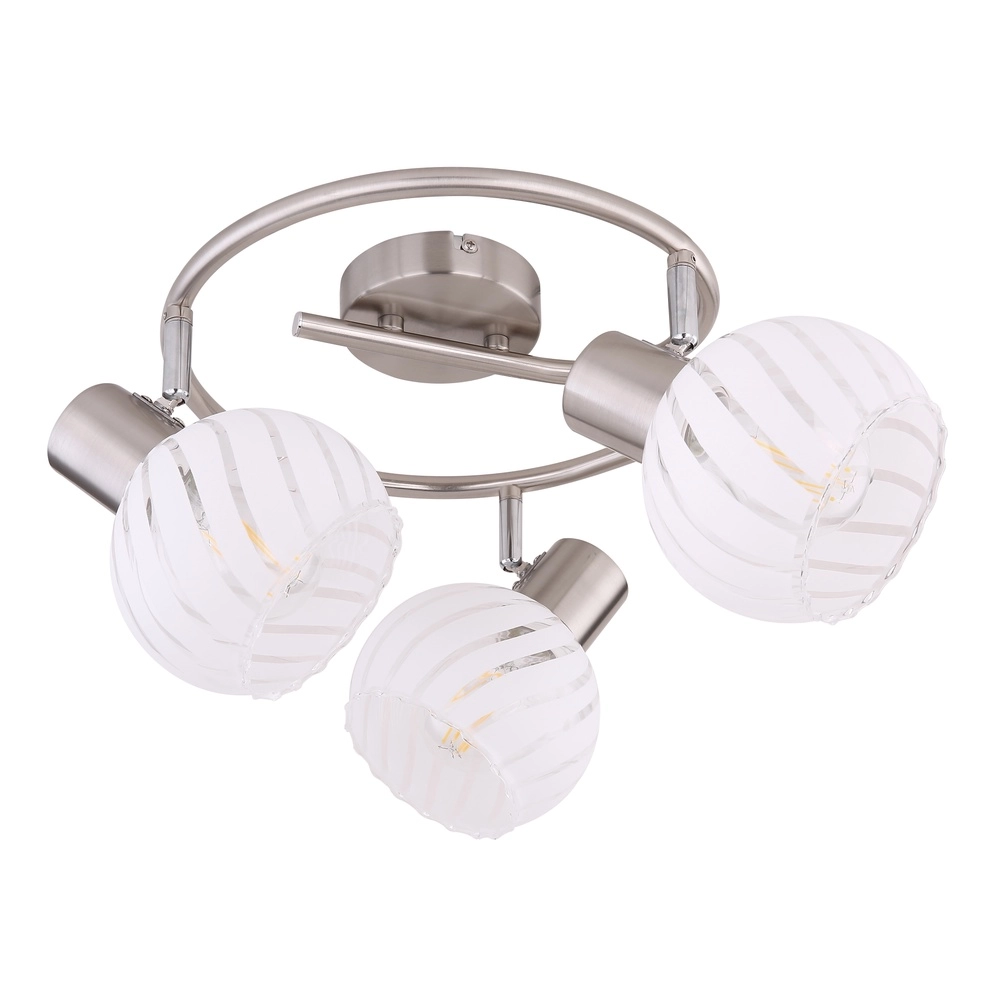 Lampe de plafond Willy 3 lumières en nickel Globo 9007371409105