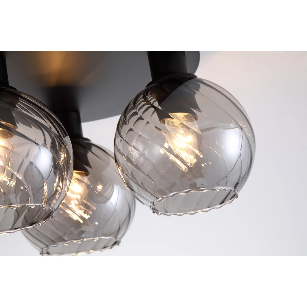 Plafonnier Radiance 3 lumières noir Searchlight 5053423307305