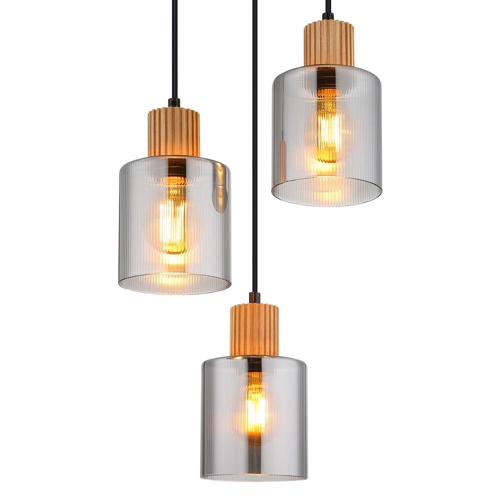 Lampe pendante de conception Aleidis Noir rond à 3 lumières Globo 9007371518210