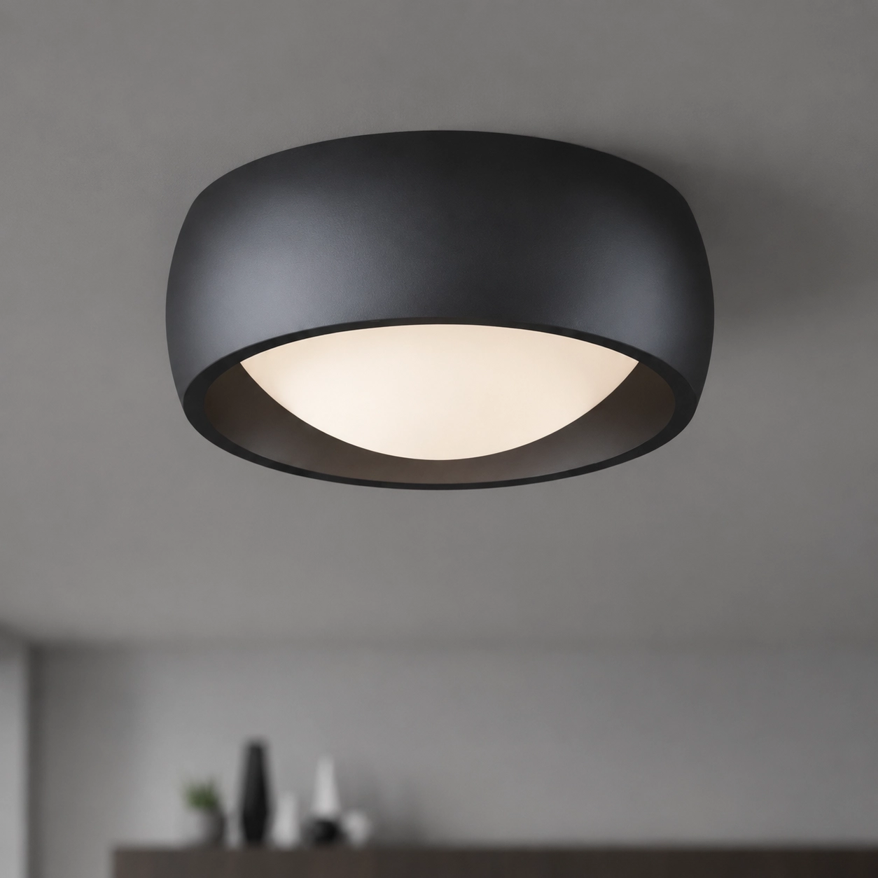 Lampe de plafond élégante Montana Ø15cm - Noir