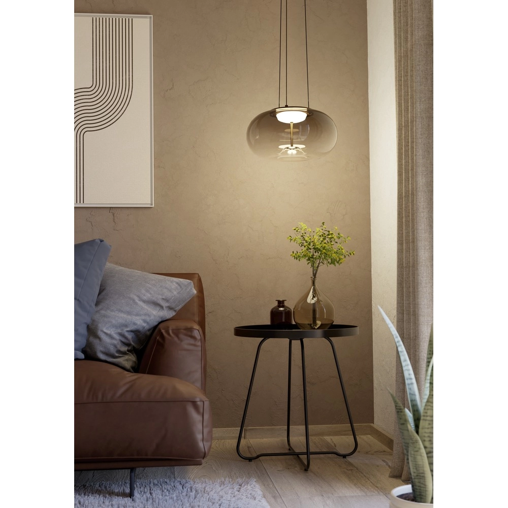 Lampe pendante unique Optica 1 bronze Eglo 9008606391035