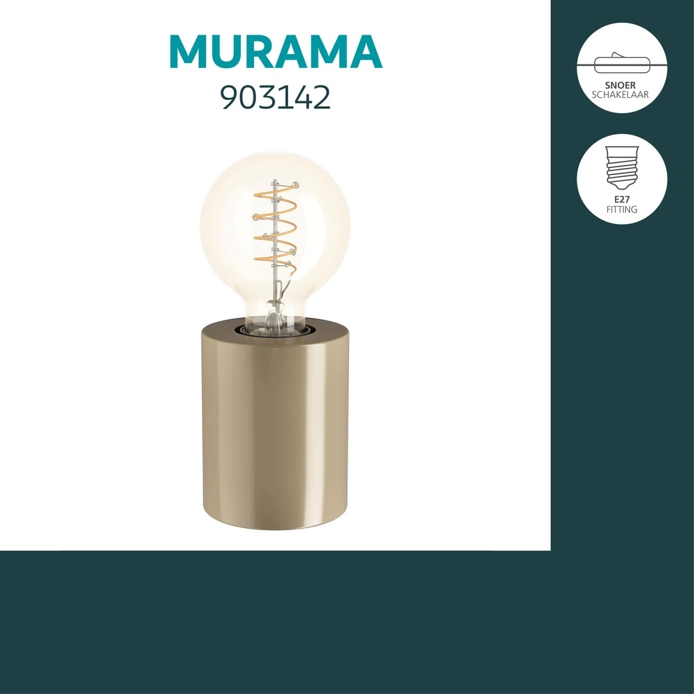 Lampe de table Murama brun sable Eglo 9008606406241