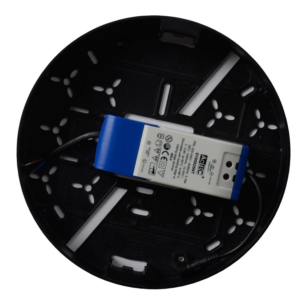 Éclairage de plafond Ceres-Led IP44 noir Ø 21,5 cm Lucide 5411212281128