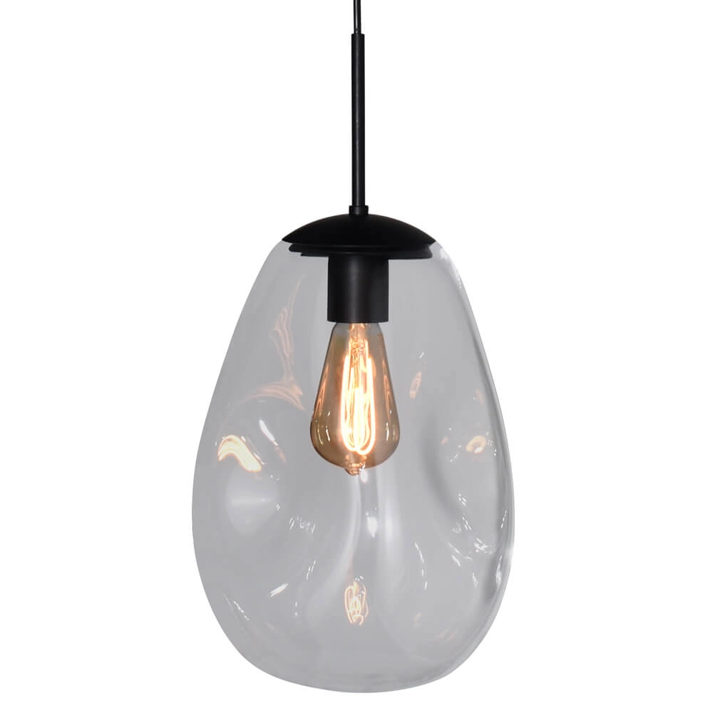 Lampe à suspension en verre Lava 3x verre transparent Ø 22,5 cm Masterlight 8718121286013