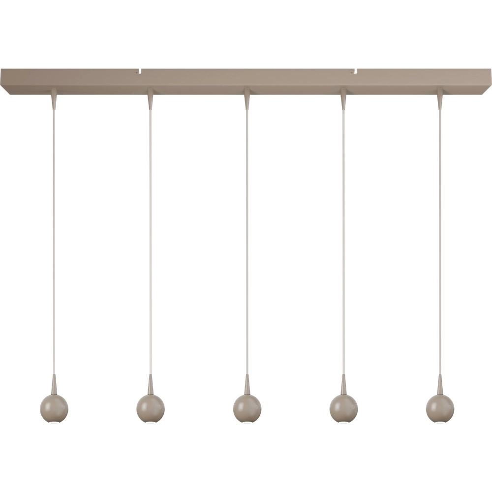 Lampe suspendue à 5 lumières Talana terra beige Ø 6cm DTW