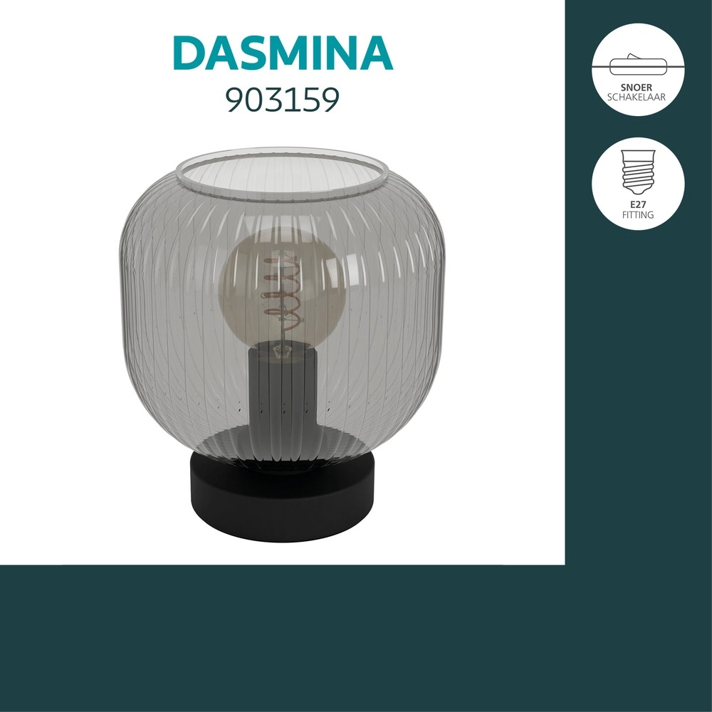 Lampe de table de conception Dasmina noir Ø 20cm Eglo 9008606406395