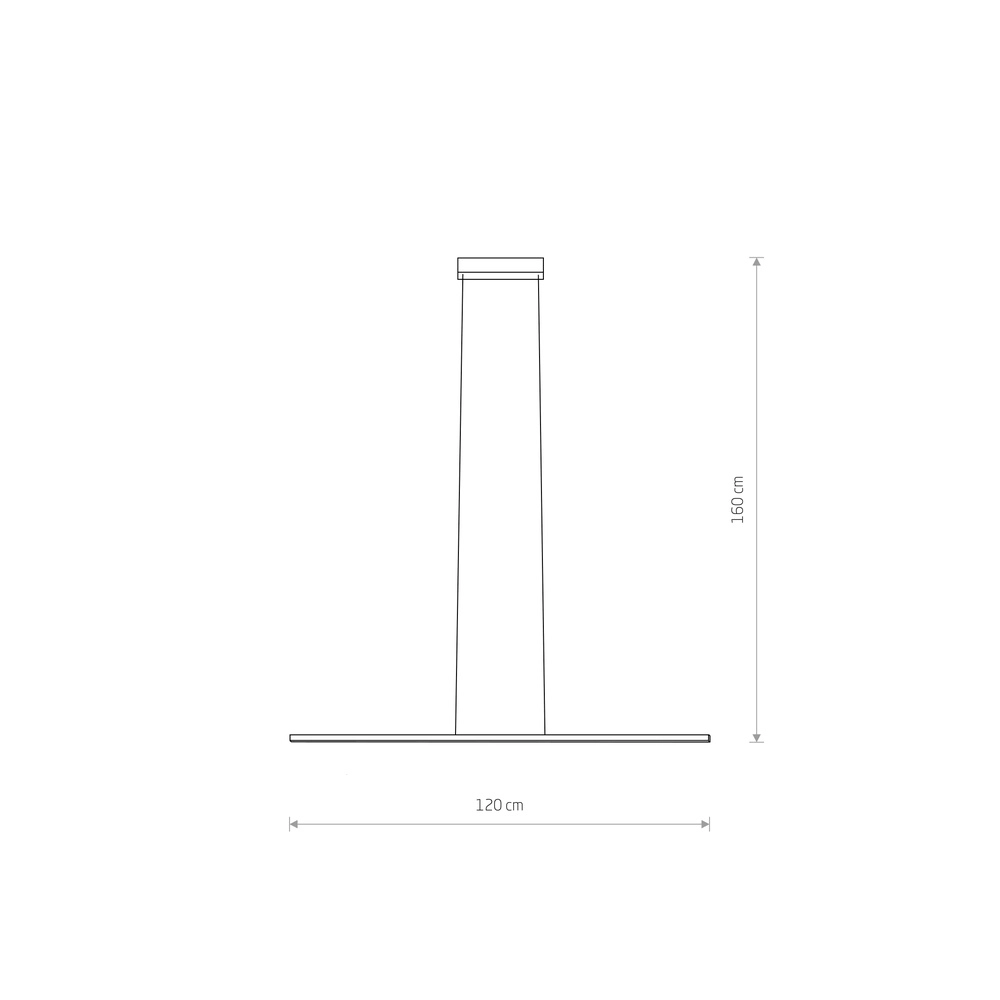 Lampe suspendue élégante Bar Led 120 cm - 3000K - blanc Lyora 5903139115834