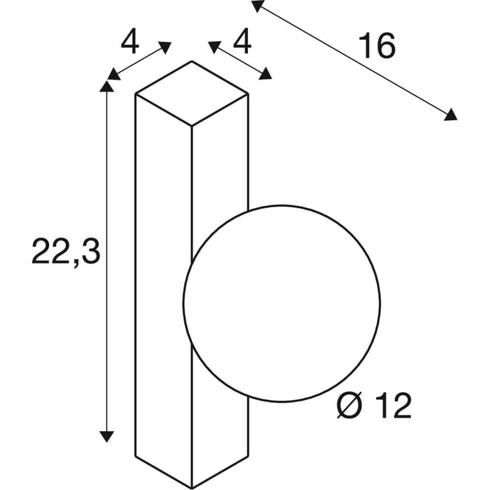 Applique murale Sun Sphère Noir SLV 4024163292832