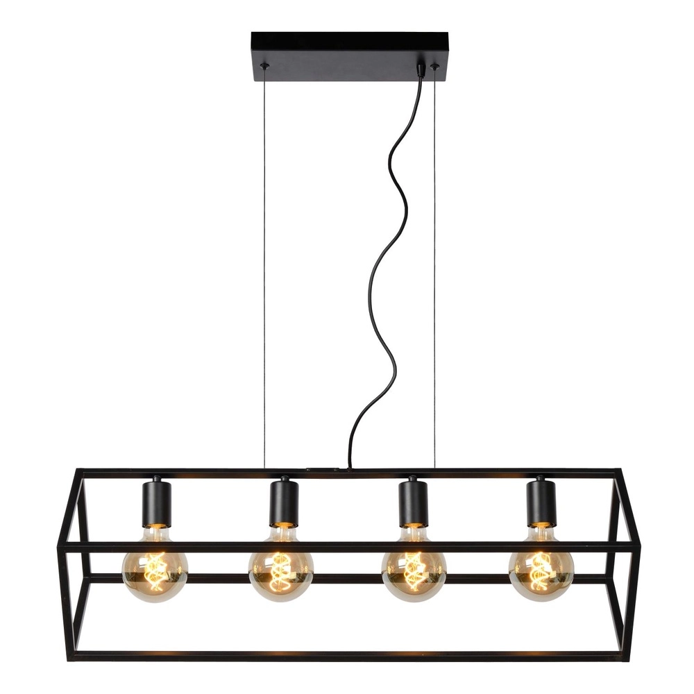 Lampe pendante moderne Fabian Noir à 4 lumières Lucide 5411212010803