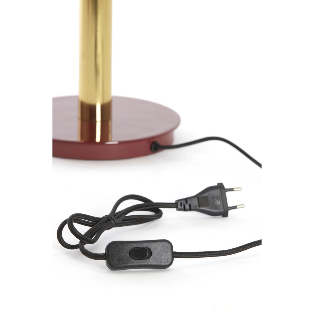 Lampe de banquier Ayer Bordeaux avec or Light & Living 8717807742850