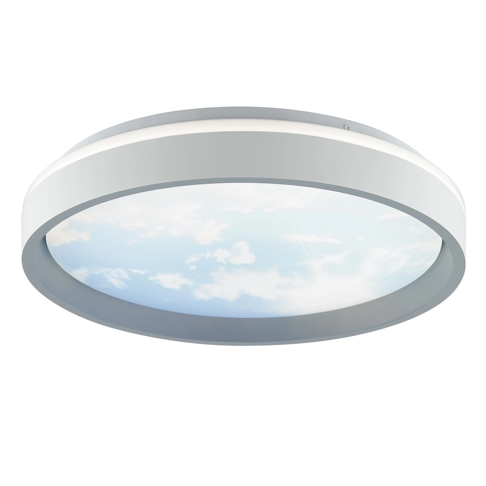 Éclairage de plafond Sky-Dream blanc avec gris Ø 39cm Brilliant 4004353473982