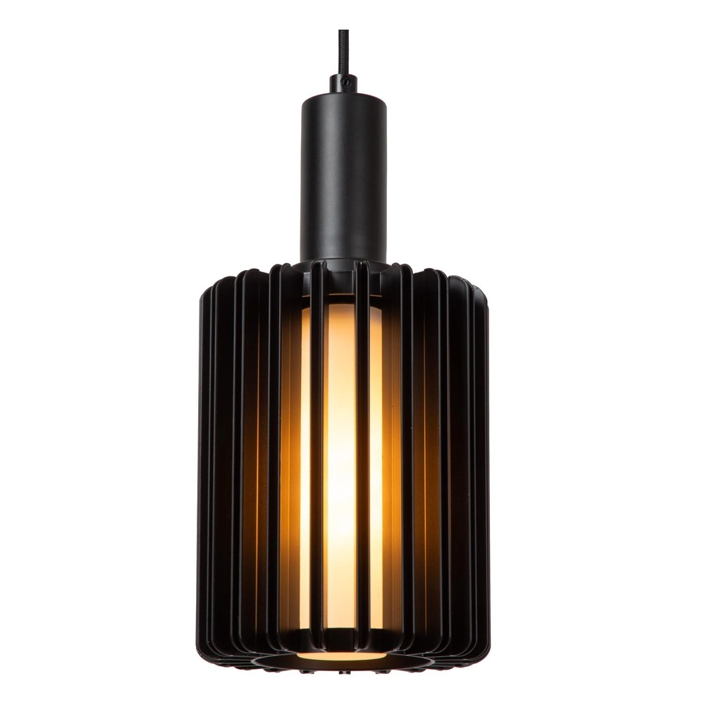 Lampe suspendue à 5 lumières Lambres Noir droit Lucide 5411212452962