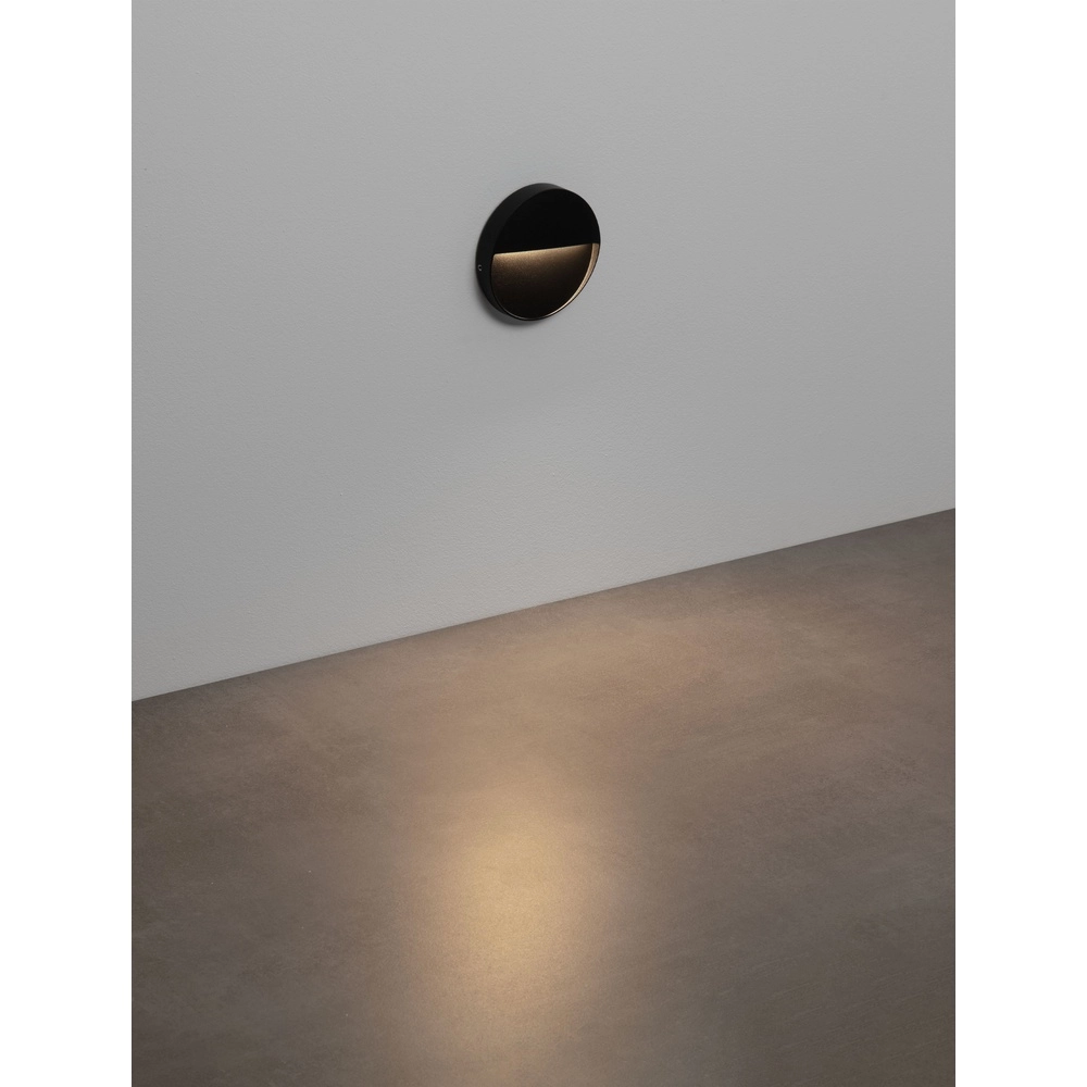 Applique murale ronde Toby Design noir Lyora 5212017453594