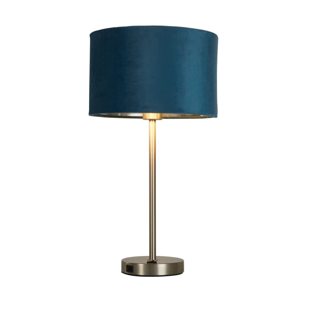 Lampe de table Finn or avec bleu Searchlight 5053423257242