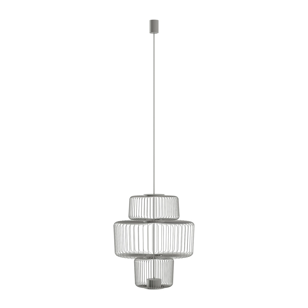 Lampe cage Nome Gris umbra Ø 49cm
