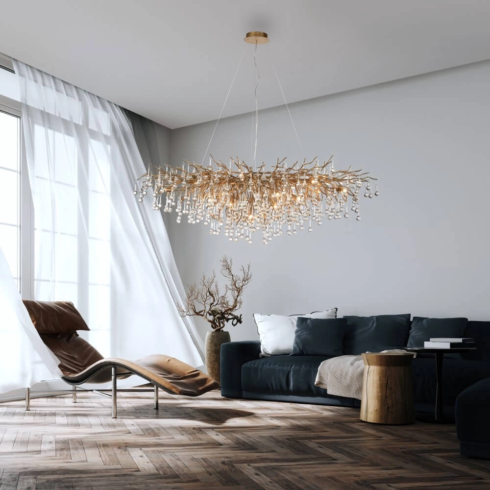 Grand lustre Icicle laiton antique Paul Neuhaus 4012248332917