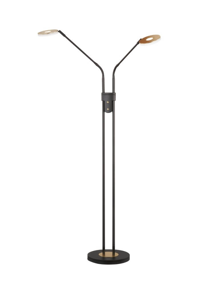 Lampe de lecture 2 lumières Dent noir avec de l'or Lampe de lecture 2 lumières Dent noir avec de l'or