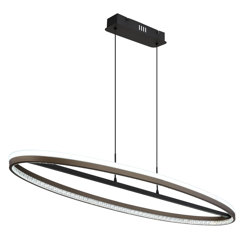 Lampe pendante de conception Della Ovale noir Globo 9007371474738