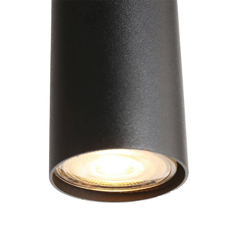 Lampe suspendue Vide Bollique noir avec verre fumé Steinhauer 8712746172997