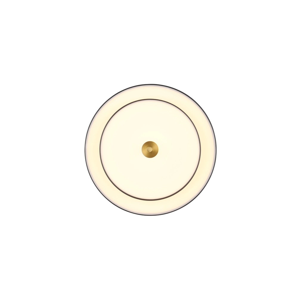 Plafonnier moderne Keaton noir avec or Ø 40cm Trio 4017807653687