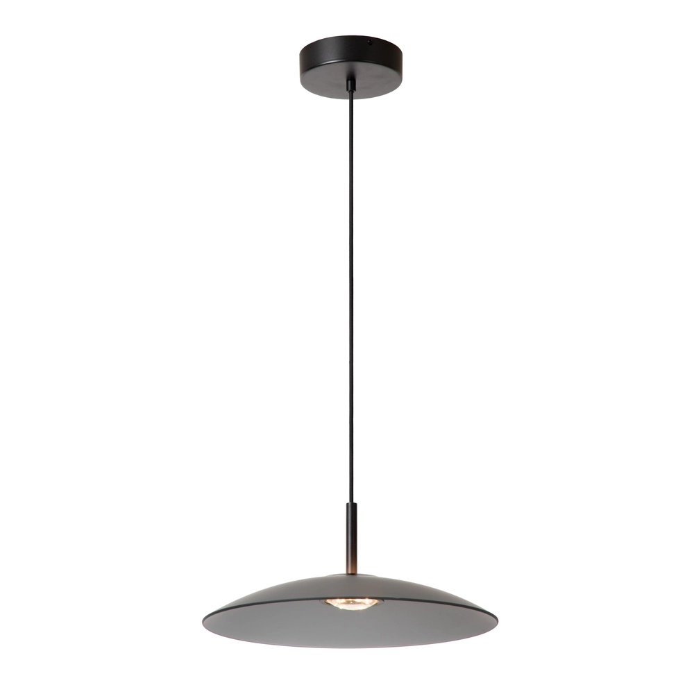 Lampe suspendue élégante Menga Ø verre fumé de 40 cm