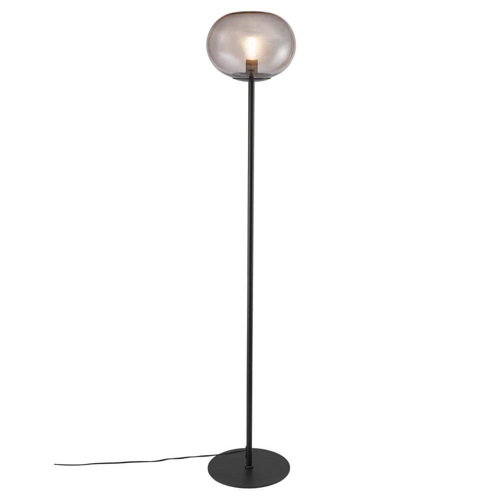 Lampadaire en verre Alton noir avec verre fumé Nordlux 5704924001093