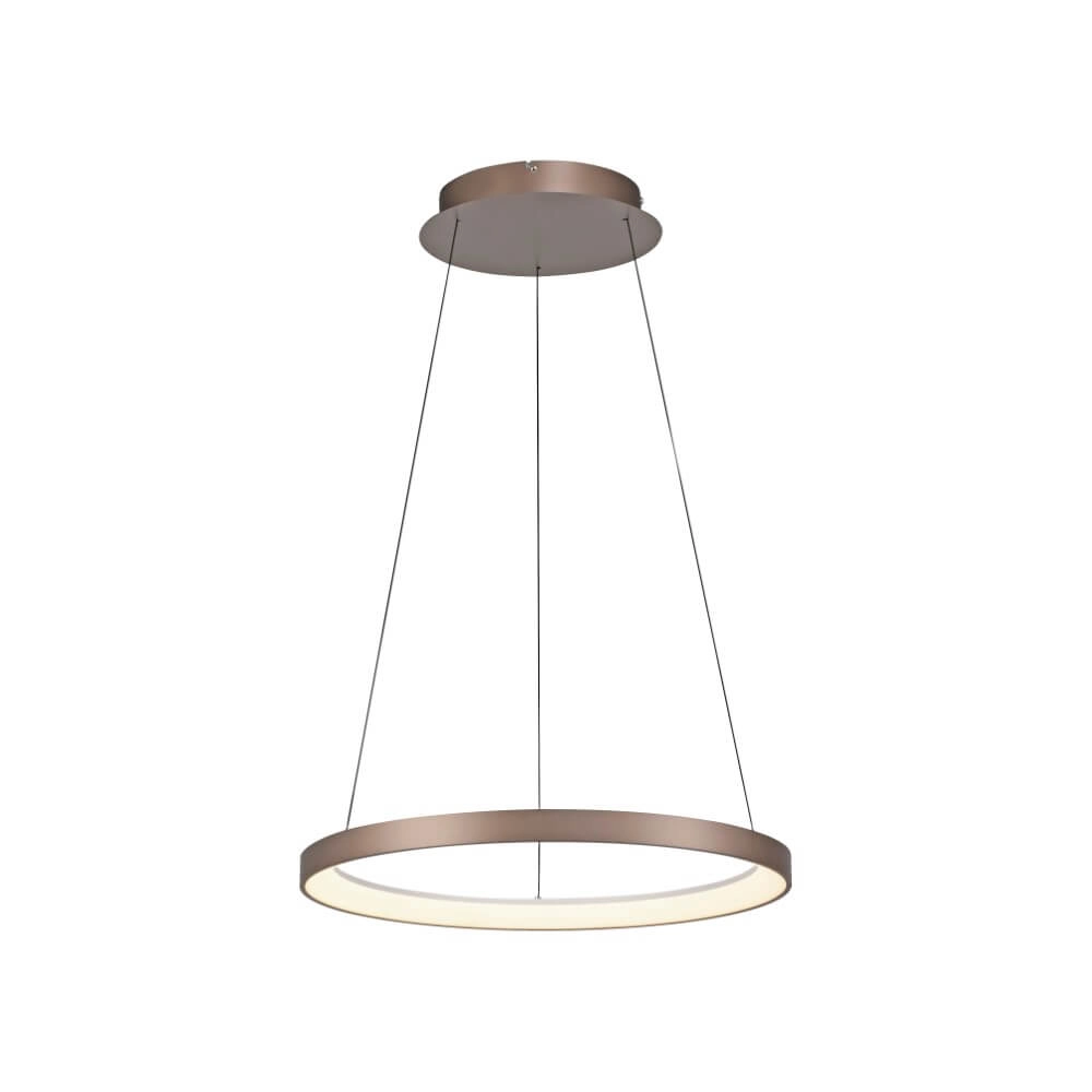 Lampe suspendue ronde Hoop brun Lampe suspendue ronde Hoop brun