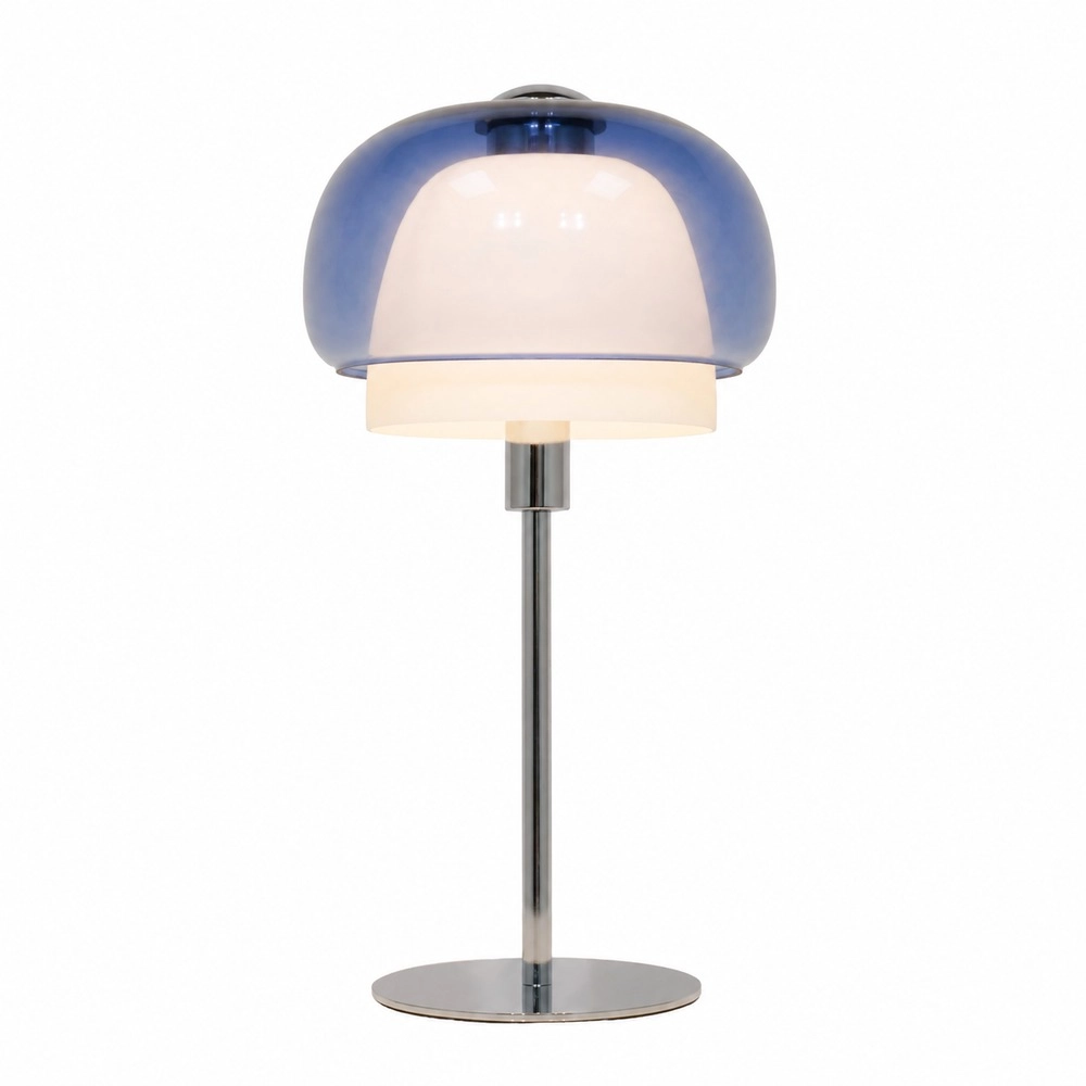 Lampe de table de conception Belomontejo Chrome avec bleu