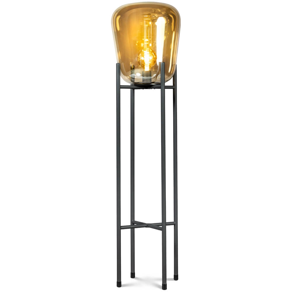 Lampadaire Benn Gold noir avec de l'or ETH 8720195303022
