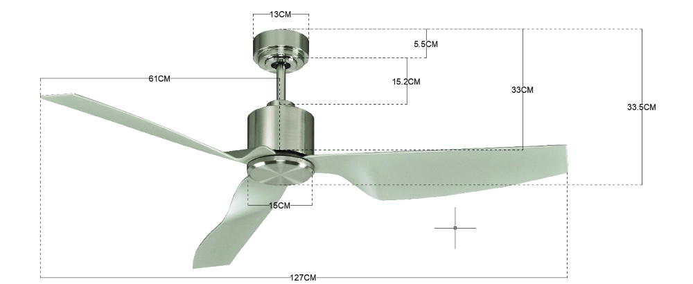 Ventilateur de plafond en acier inoxydable Airfusion Climate II Ø 127 cm Beacon 9333509091127