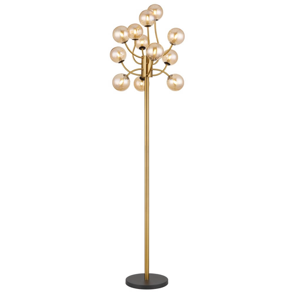 Lampadaire doré Riha 12 lumières Lampadaire doré Riha 12 lumières