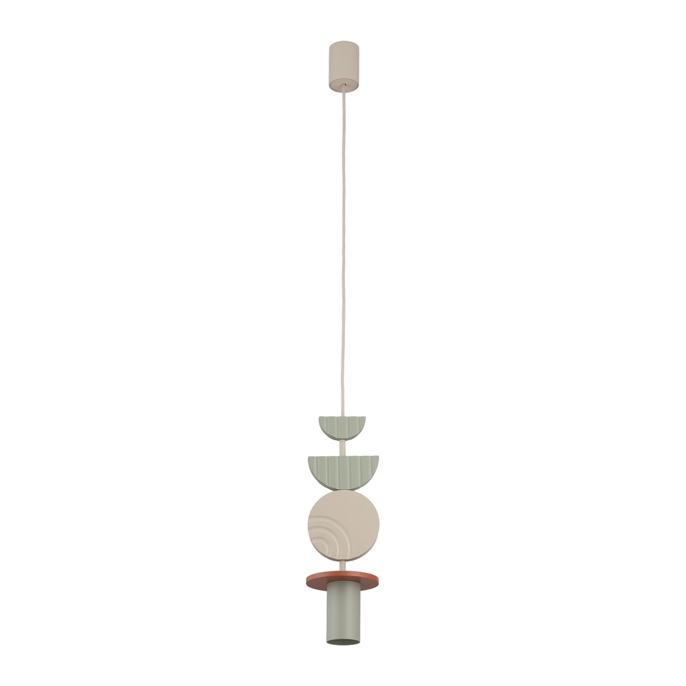 Lampe pendante unique Drops Color Vert sauge