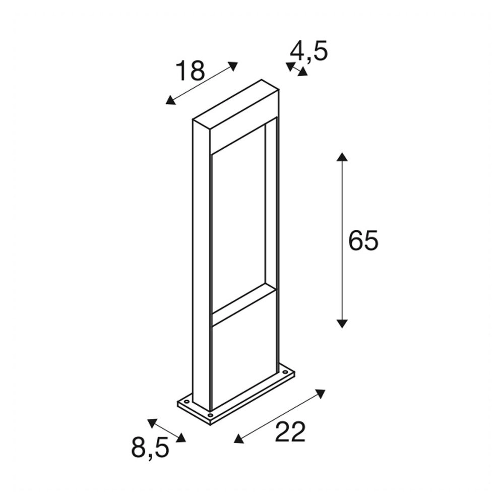 Lampe de jardin Flatt 65cm SLV 4024163231503