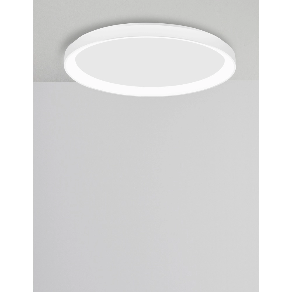 Plafonnier design Pertino Ø 48cm blanc Lyora 5212017445988