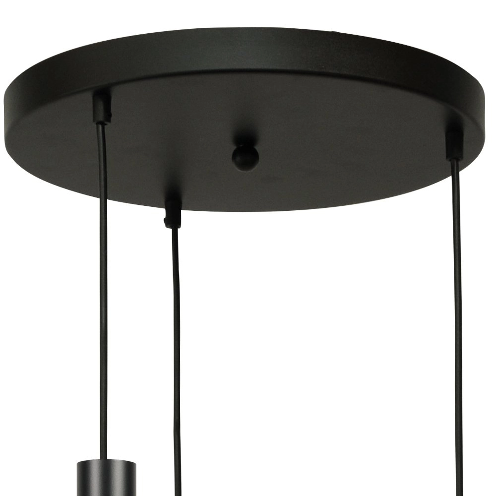 Lampe suspendue noire Bella 3 lumières avec ampoules en verre Masterlight 8718121257884