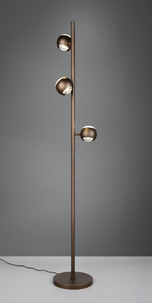 Lampe de lecture LED à 3 lumières Orbit Marron platine Trio 4017807686654