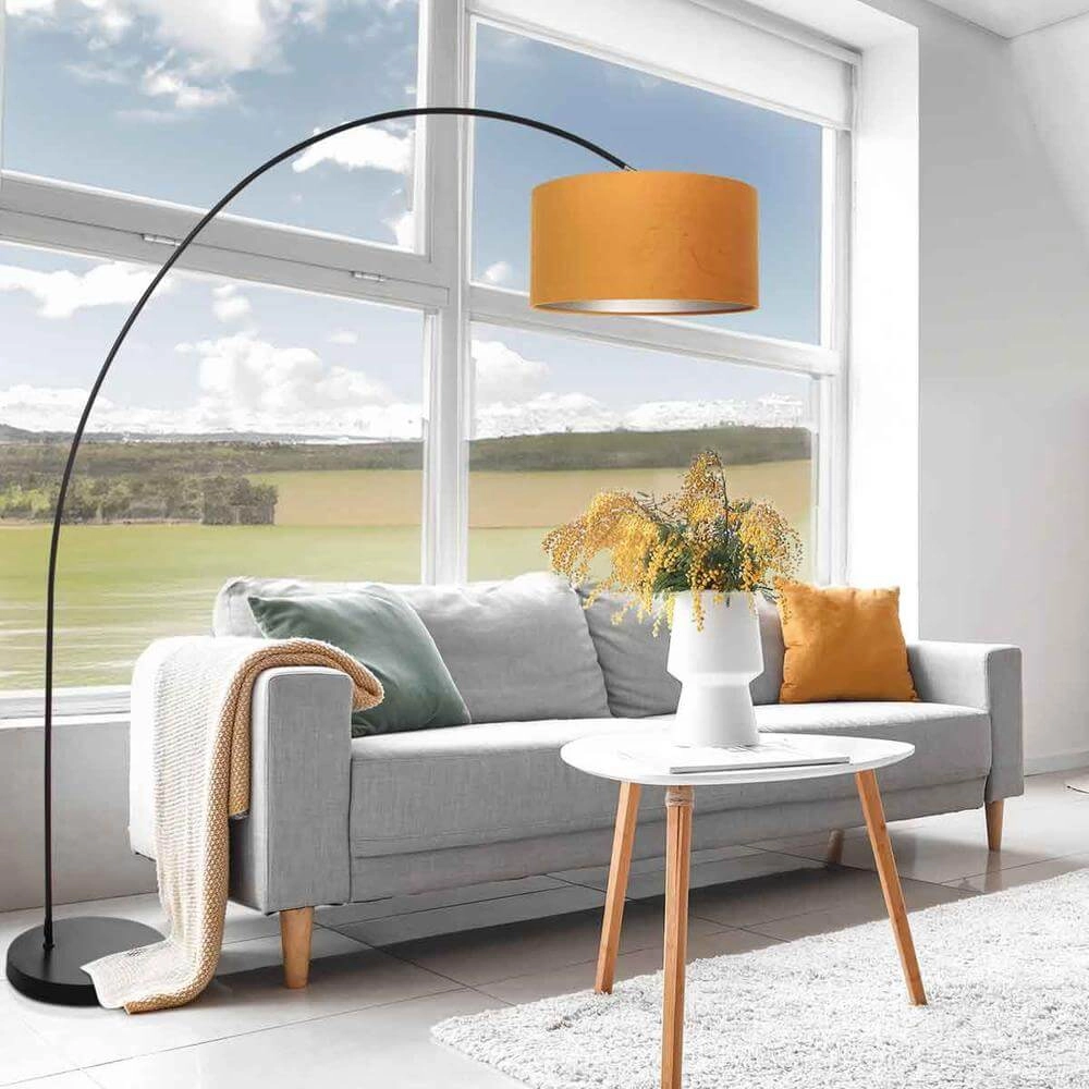 Lampe à arc Solva Noir avec capuche doré Steinhauer 8712746174700