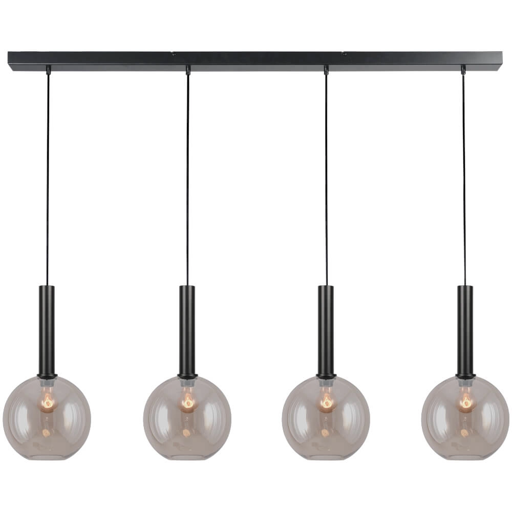 Lampe suspendue 4 lumières Bella 2 avec verre doré Lampe suspendue 4 lumières Bella 2 avec verre doré