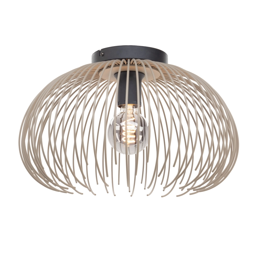 Plafonnier design Alhabia Ø 38,5cm brun sable Plafonnier design Alhabia Ø 38,5cm brun sable