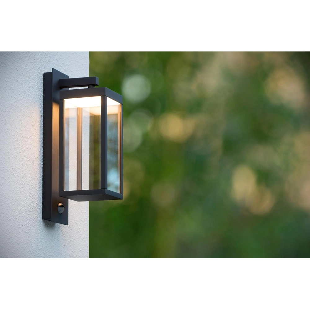 Lampe murale de conception Clairette anthracite avec capteur de mouvement Lucide 5411212281104