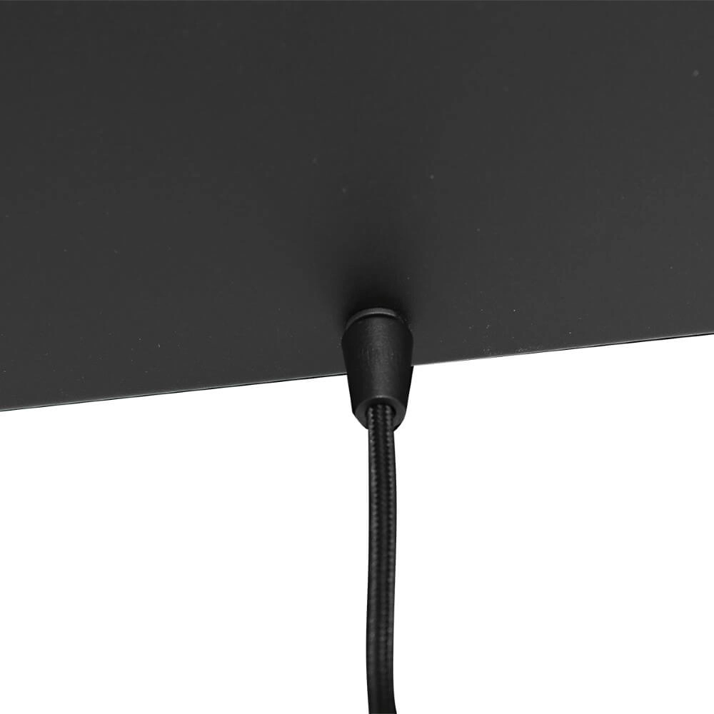 Lampe suspendue pour table à manger Reflexion noir avec verre fumé Steinhauer 8712746172959