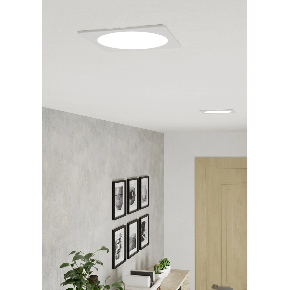 Lampe encastrée Fueva 6 Carré - Blanc - 16,6x16,6 cm Eglo 9008606330805