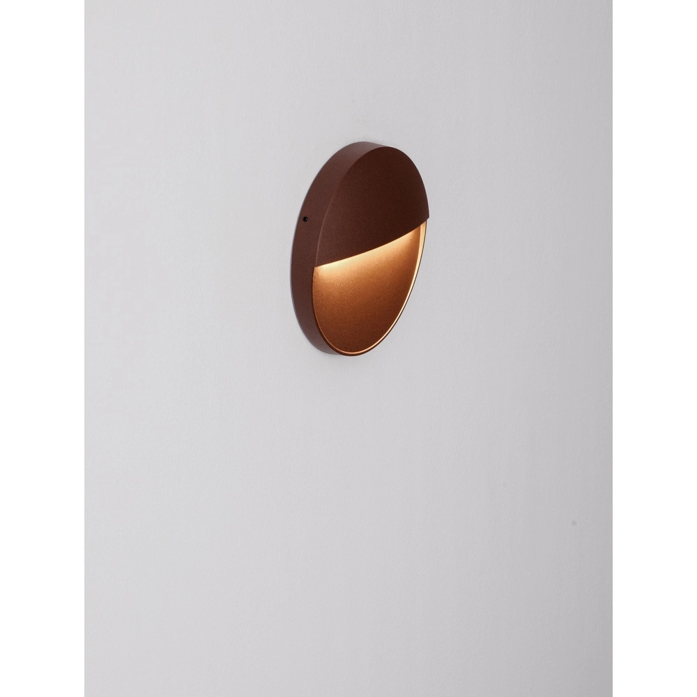 Applique murale ronde Rodix Brun rouille